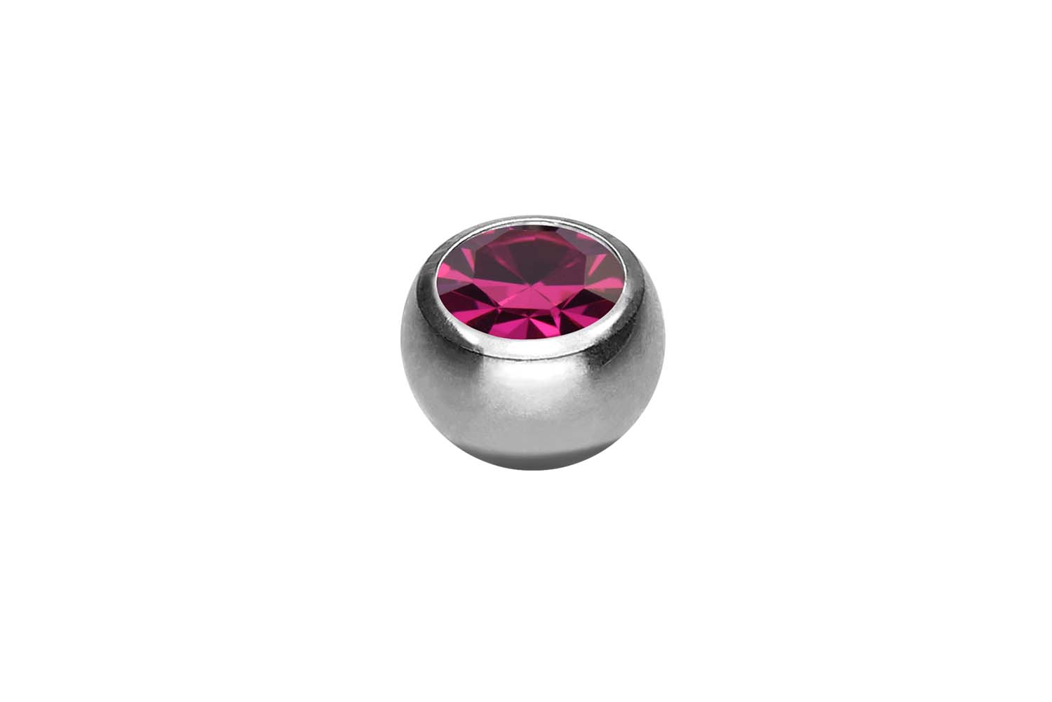 Titan Schraubkugel KRISTALL von Piercingline